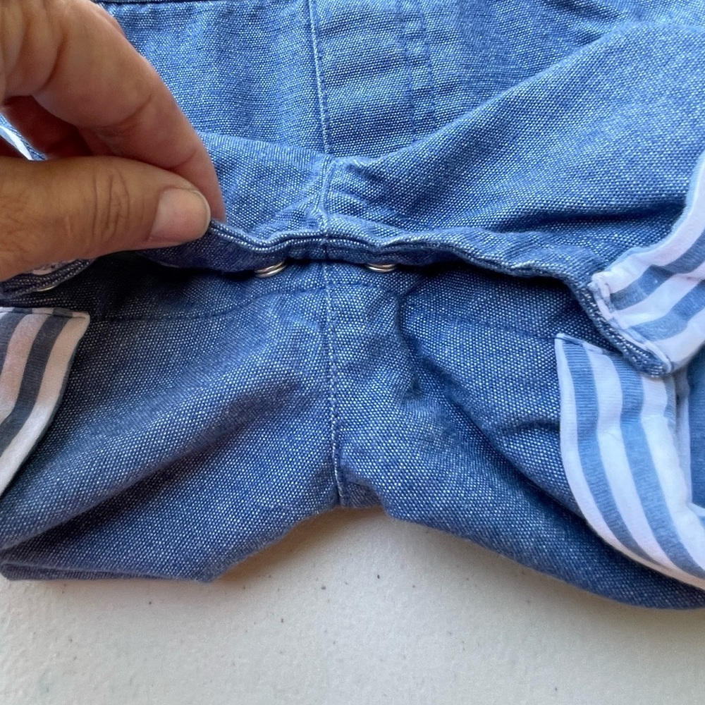 The Little White Company Baby Overalls. 6-9M - Picture 3 of 4